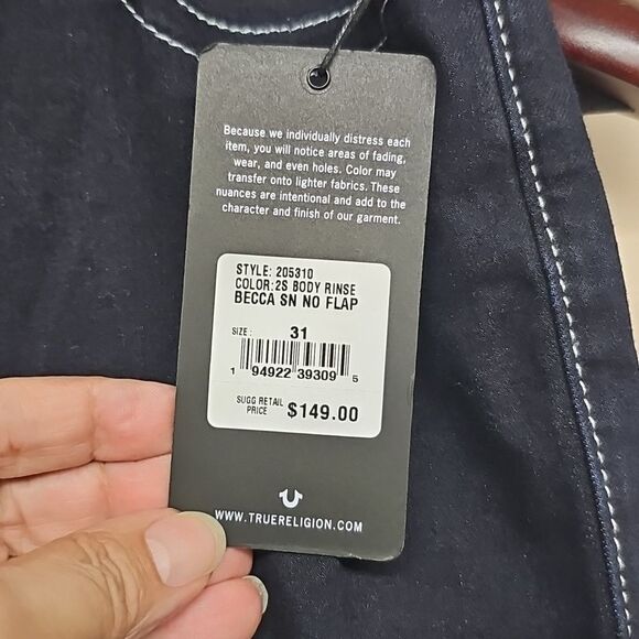 TRUE RELIGION BECCA MID-RISE JEANS BFPM-06-195 - Picture 3 of 7